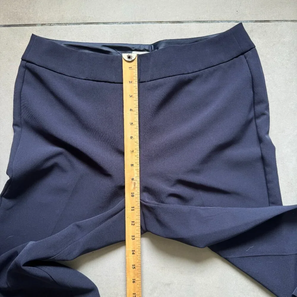 Nine Eight NY Navy Dress Pants Size 8 Work Office Slim Fit